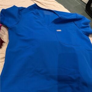 FIGS V-Neck Medical Scrub Top in Royal Blue